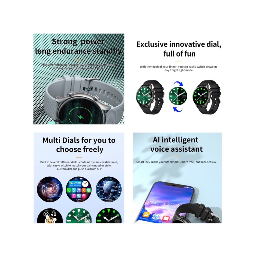 Bluetooth Answer Call smart watch Custom Dial Waterproof SmartWatch - Picture 6 of 9